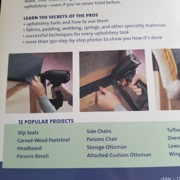 Singer Upholstery Basics Plus DIY Book Manual Recover Chairs Stools Ottomans - Picture 2 of 11